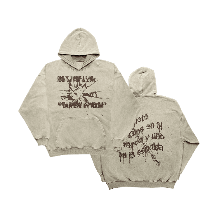 LOVE BEIGE HOODIE - DL75 LOVE BEIGE HOODIE